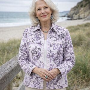 Vintage Alfred Dunner Ultrasuede Snap Button Western Style Jacket 10